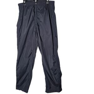 L.L. Bean‎ Men’s Large Reg Black Nylon Rain Pants Waterproof Windbreaker Hiking